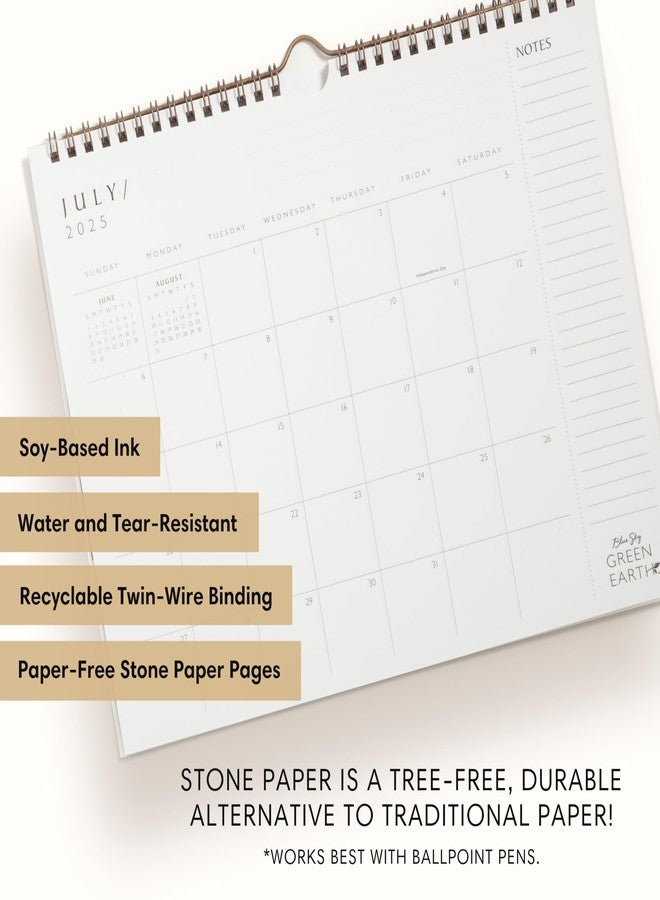 Blue Sky Green Earth 2025-2026 Monthly Academic Year Wall Calendar, July 2025 - June 2026, 11" x 8.75", Durable Twin Wire Binding, Made With Tree-Free Stone Paper, Soy Based Ink, Standard Stone - Image 4